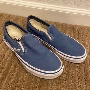 Blue slip on vans